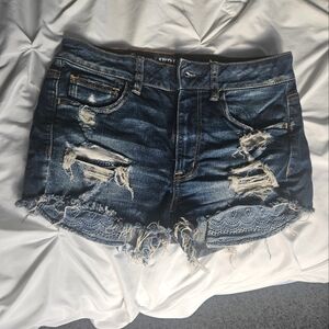 Hi-Rise Denim Shorts